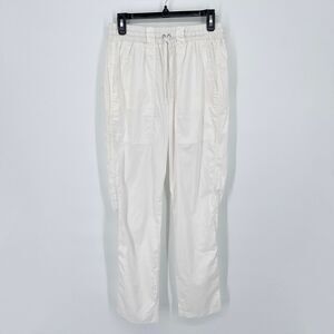 Pete & Greta By Johnny Was White Pants NEW Womens Sz 8 Elastic Waist Drawstring